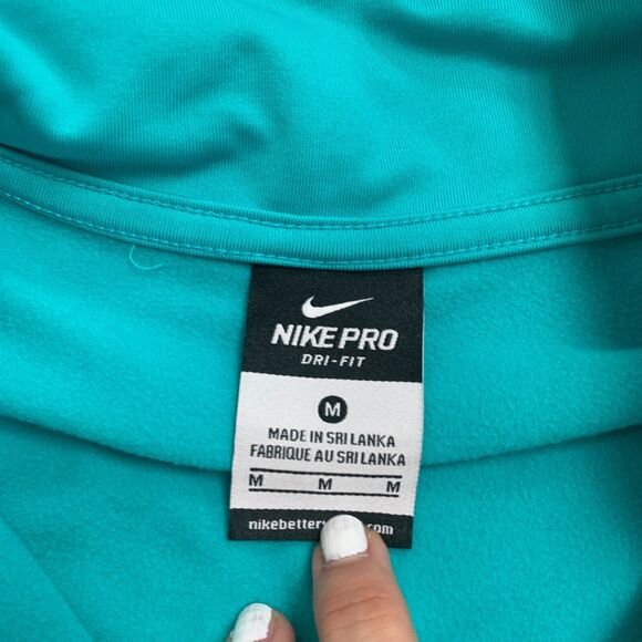 Nike Pro Hyperwarm Nordic Sweatshirt Women M Medium Half Zip Pullover Dri Fit - Picture 8 of 12